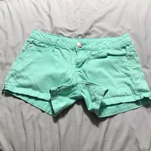 Mint blue celebrity pink shorts